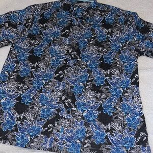 Lg Tommy Bahama Like New After Hours Blooms Camp Shirt